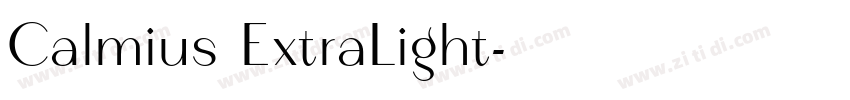 Calmius ExtraLight字体转换